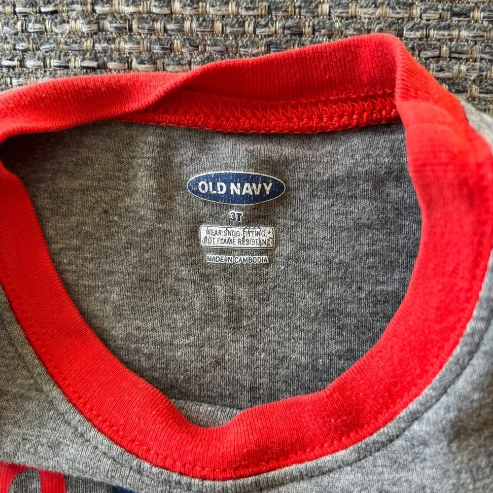 Good Days Only Kids Pajama Set | Size 3T Gray Red Sleepwear Set